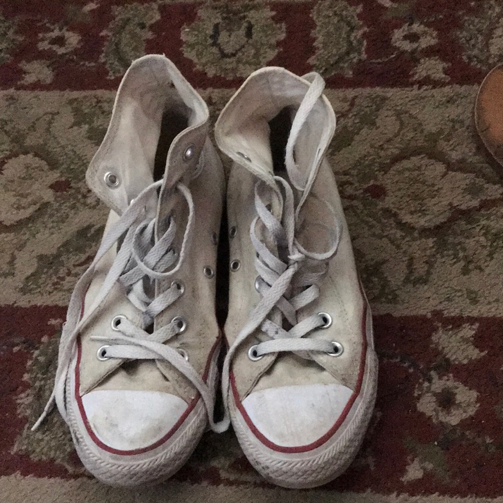 White high converse sneakers